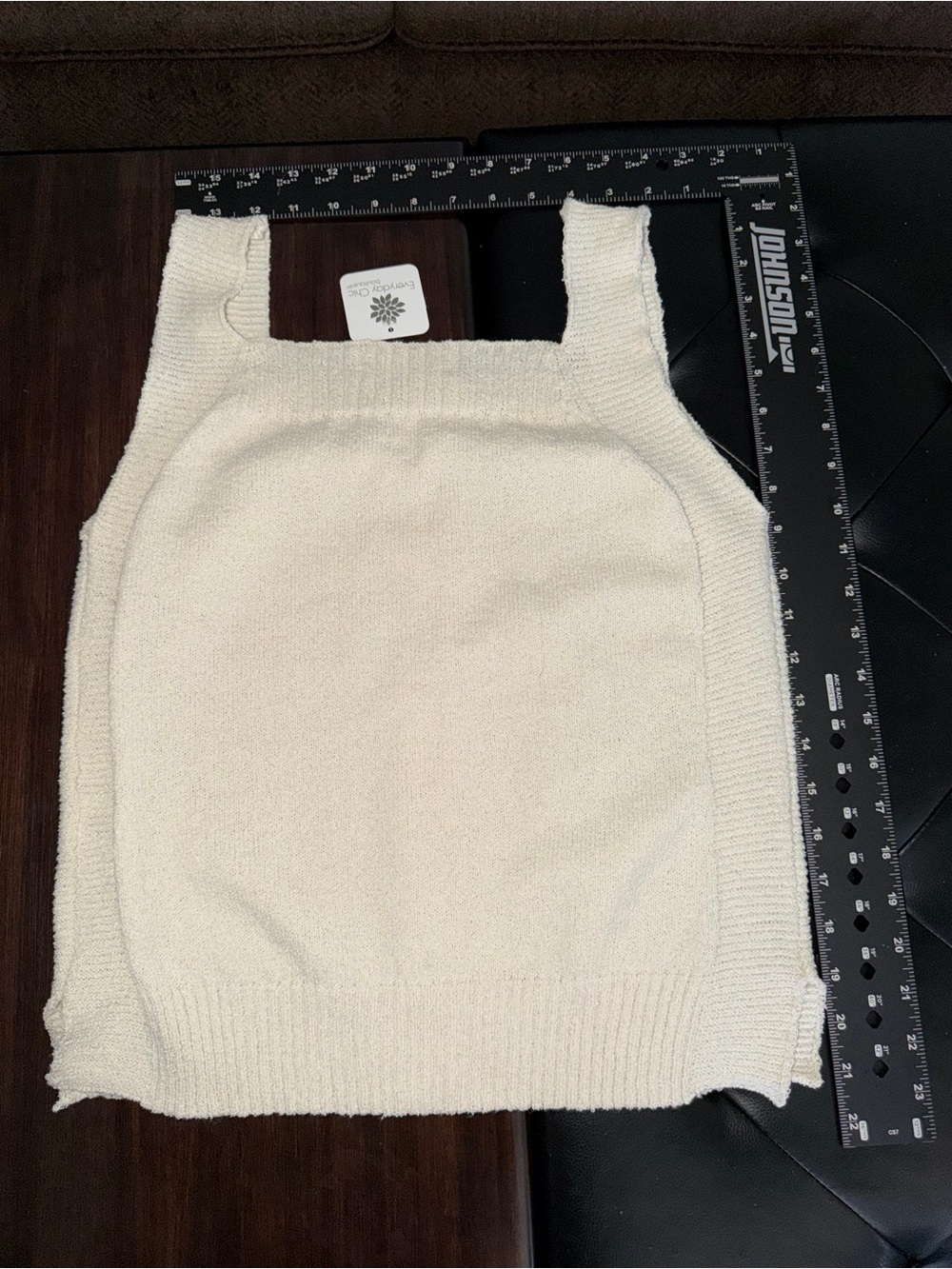 Cream Button-Front Knit Tank Top - Picture 5 of 5